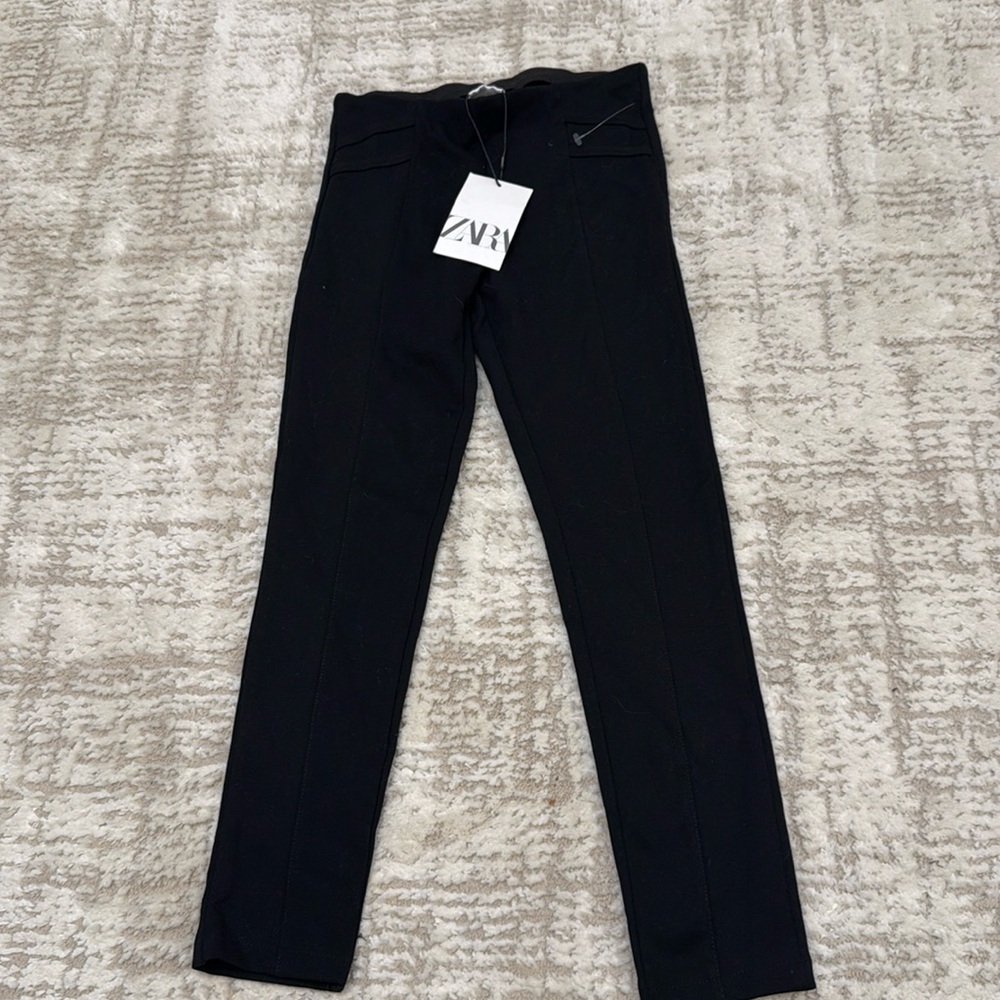 ZARA KIDS GIRLS PONTE KNIT LEGGINGS PANTS